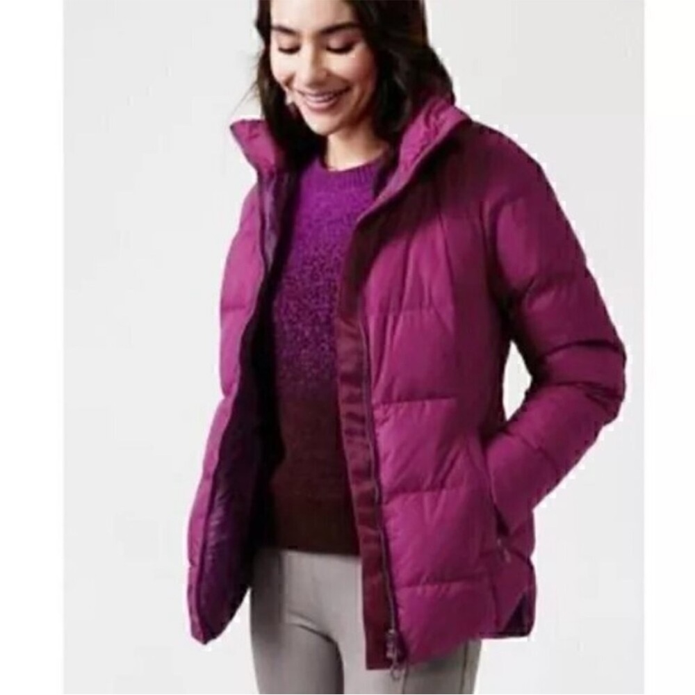 Athleta Downtown Puffer Jacket in Fuscia